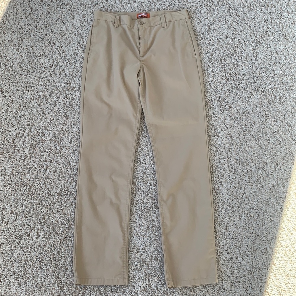 Young men’s Old Navy skinny khakis size 18 with ADJUSTABLE waist - worn ONCE